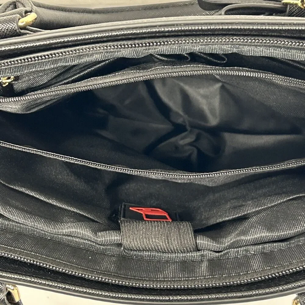Laptop Satchel Bag Women 15.6 Inch Black Briefcase Shoulder Crossbody Travel